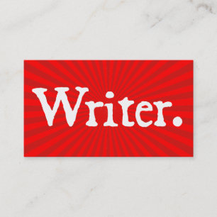 Schriftsteller Rot Visitenkarte