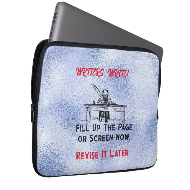 "Schriftsteller schreiben" Förderung. Revieren Sie Laptopschutzhülle (Vorne Rechts)