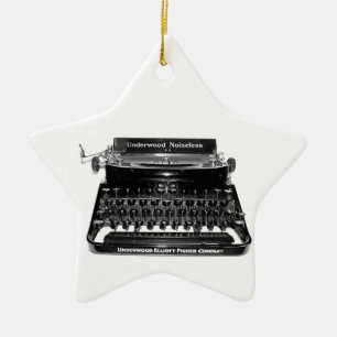 Schriftsteller Schreibmaschine Autor Romanschrifts Keramik Ornament