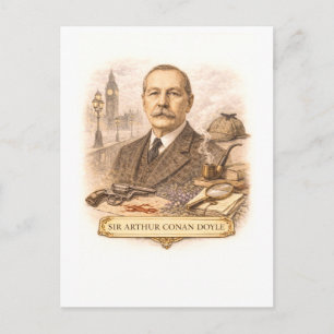 Schriftsteller Sir Arthur Conan Doyle im Vintage-S Postkarte