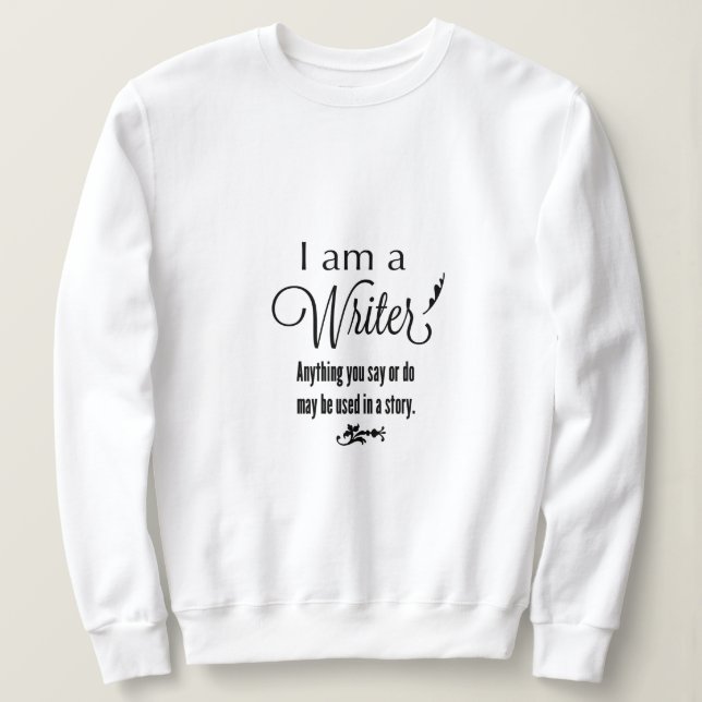 Schriftsteller-Sweatshirt-Kleidung Sweatshirt (Design vorne)