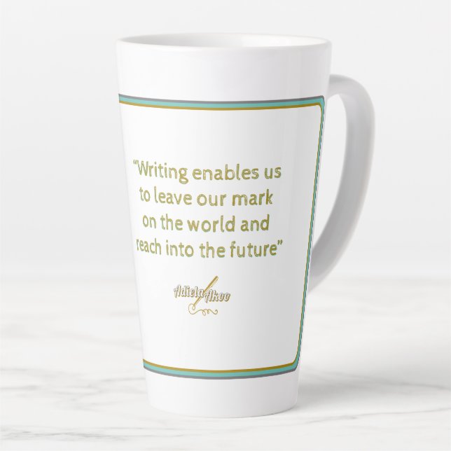 SCHRIFTSTELLER Tasse von Poet Adiela Akoo (Rechte Ecke)