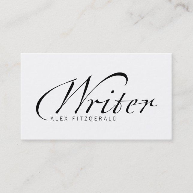 Schriftsteller Visitenkarte (Vorderseite)
