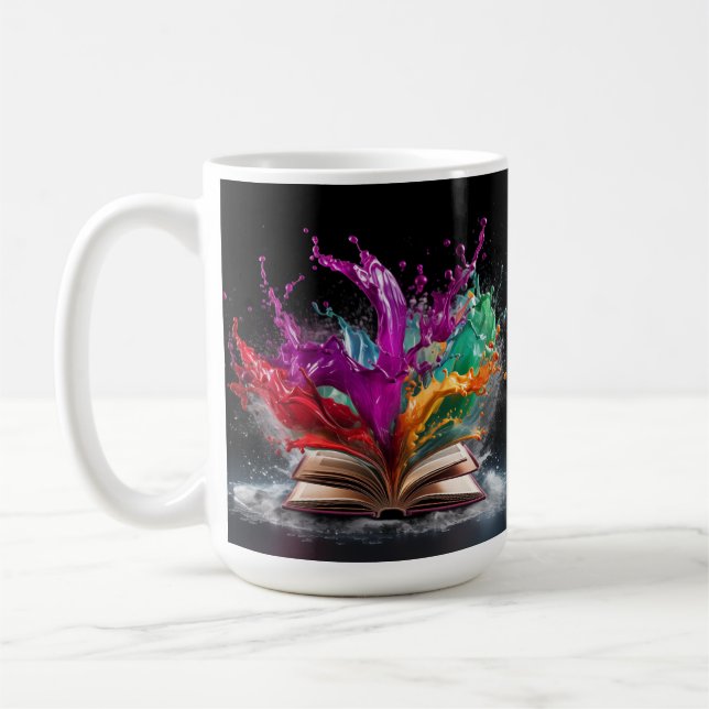 Schriftstellerfreude farbenfroh kaffeetasse (Links)
