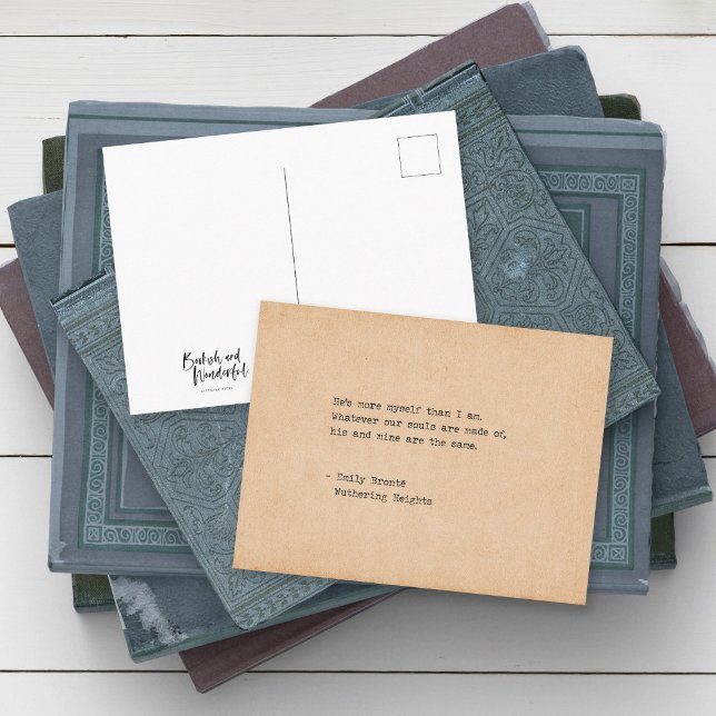 Schriftstellerin Emily Bronte Unsere Soule sind he Postkarte (Von Creator hochgeladen)