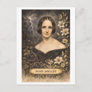 Schriftstellerin Mary Shelley im Vintage-Stil Postkarte