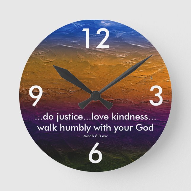 Schriftsuhr Runde Wanduhr (Vorderseite)