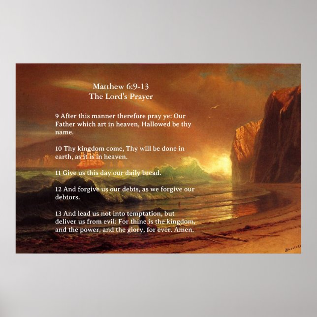 Schriftvorlage,  Vaterunser Poster (Vorne)