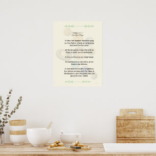 Schriftvorlage, Vaterunser, solar Poster