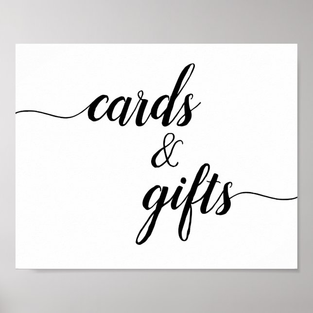 Schriftzeichen Hochzeitskarten & Geschenkzeichen Poster (Vorne)