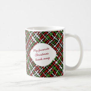 Schriftzeichen-Muster für das Weihnachtsgeschwür Tasse