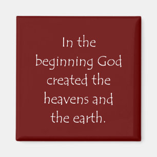 Schriftzitat Genesis 1 1 Magnet
