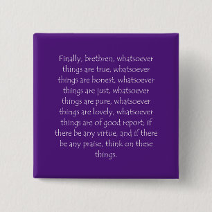 Schriftzitat Philipper 4,8 Button