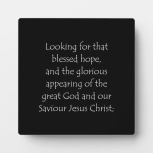 Schriftzitat Titus 2, 13 Fotoplatte