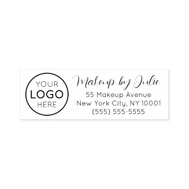 Schriftzug Makeup-Studio Name und Logo Rücksendead Permastempel (Design)