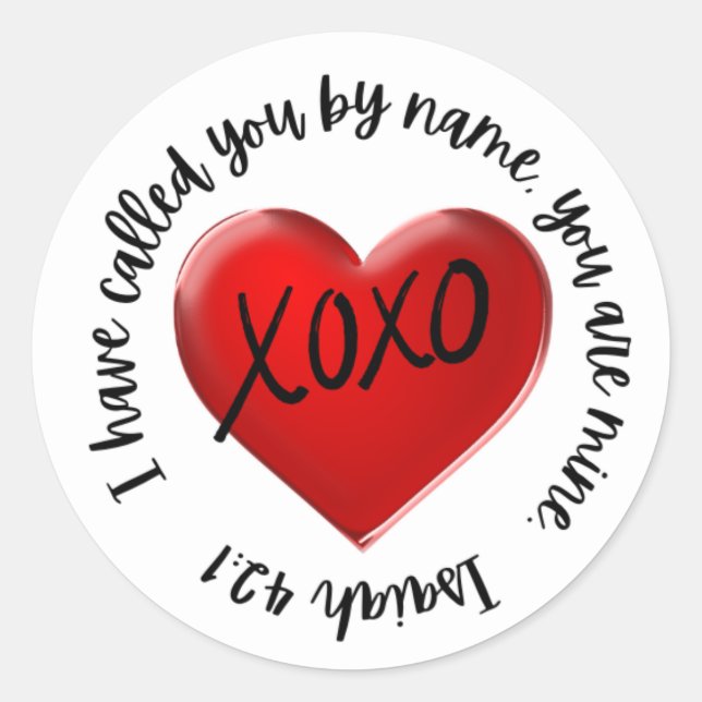 Schriftzüge (Isaiah 42:1) Runder Aufkleber (Vorderseite)