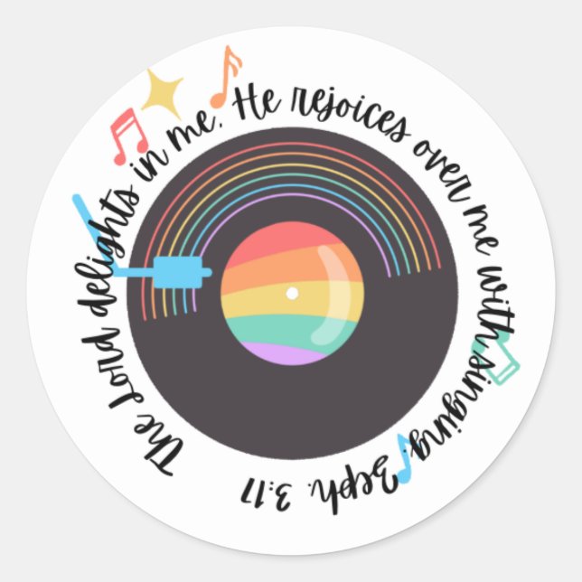 Schriftzüge Runder Aufkleber (Vorderseite)