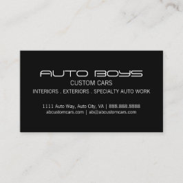 Schritt-Auto-Geschäfts-Karte Visitenkarte