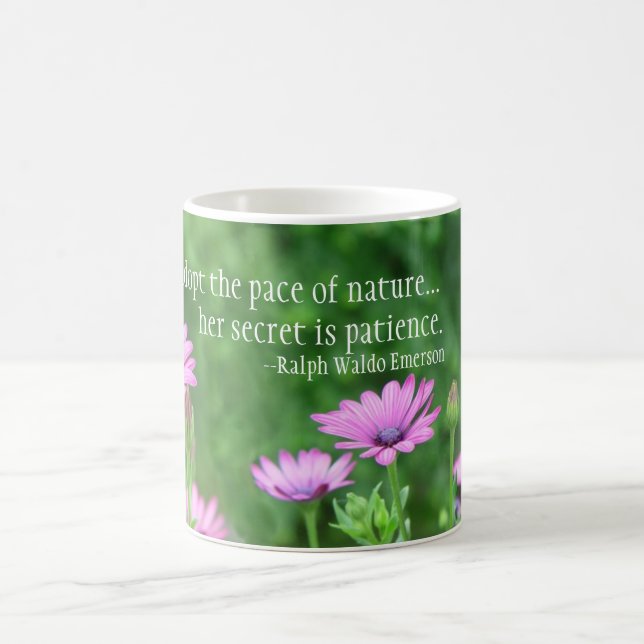 Schritt der Natur Ralph Waldo Emerson Tasse (Mittel)