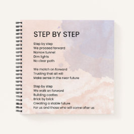 Schritt für Schritt - Ermächtigung Gedicht Gedicht Notizbuch