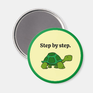 Schritt für Schritt Turtle-Cartoon, anhaltender Er Magnet