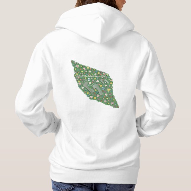 Schritt für Schritt zum Glück Hoodie Pullover (Rückseite)
