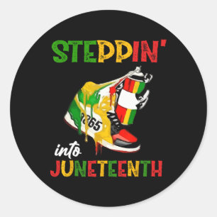 Schritt in den 19. Juni 1865 Pride Black African Runder Aufkleber