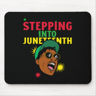 Schritt in den Juneteent-Aufkleber Mousepad