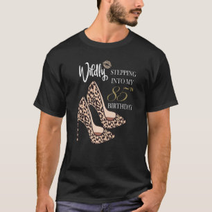 Schritt in mein 85. Geburtstag Leopard Print Cheet T-Shirt