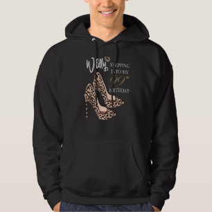 Schritt in mein 99. Geburtstag Leopard Print Cheet Hoodie
