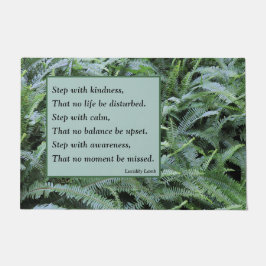 Schritt mit Calm Doormat Fußmatte