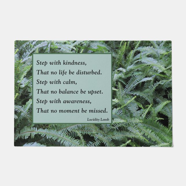 Schritt mit Calm Doormat Fußmatte (Vorderseite)