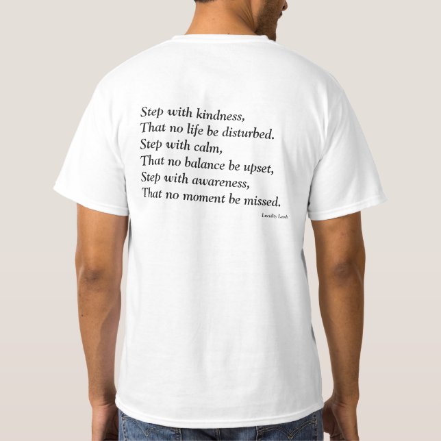 Schritt mit Kindness T - Shirt (Rückseite)