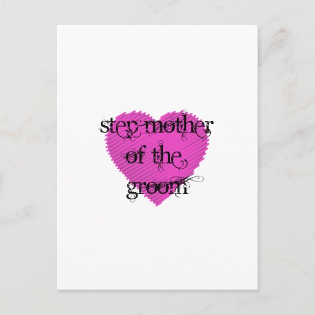 Schritt Mutter des Bräutigams Postkarte (Vorderseite)