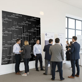 Schritt und Wiederholung von Firmenlogos, Schwarz  Wandteppich