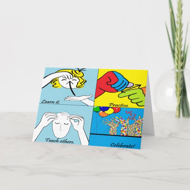 Schritte ASL vier zum Erfolg Karte (Vorderseite)