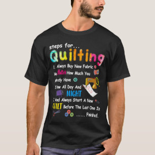 Schritte für das Quiltieren kaufen Sie immer neues T-Shirt