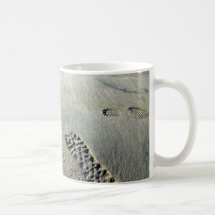 Schritte im Sand Kaffeetasse