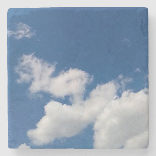 Schritte in den Wolken - Fotografie  Steinuntersetzer (Vorderseite)