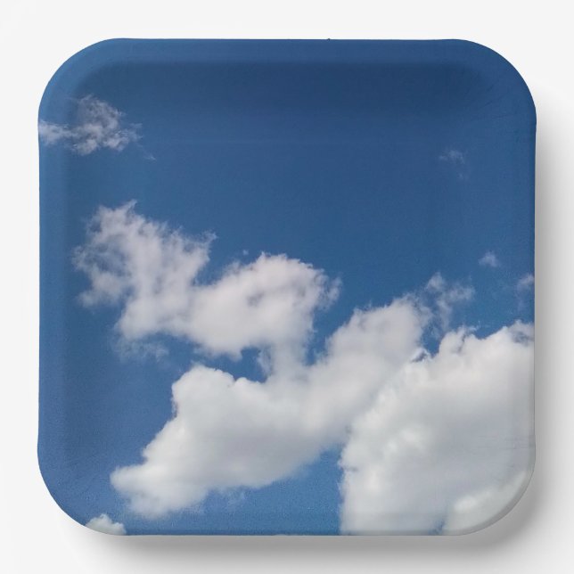 Schritte in den Wolken Pappteller (Vorderseite)