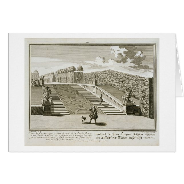 Schritte zur Gartenterrasse, Belvedere-Palast, (Vorderseite (Horizontal))