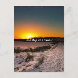 Schrittweise Postkarte