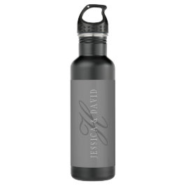 Schrittweise Veränderung der Gradient Graue belieb Edelstahlflasche