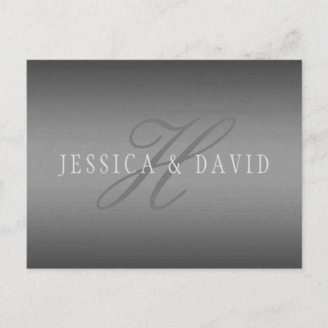 Schrittweise Veränderung der Gradient Graue belieb Postkarte (Vorderseite)