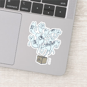 Schrödinger Cat 9 Lives Aufkleber