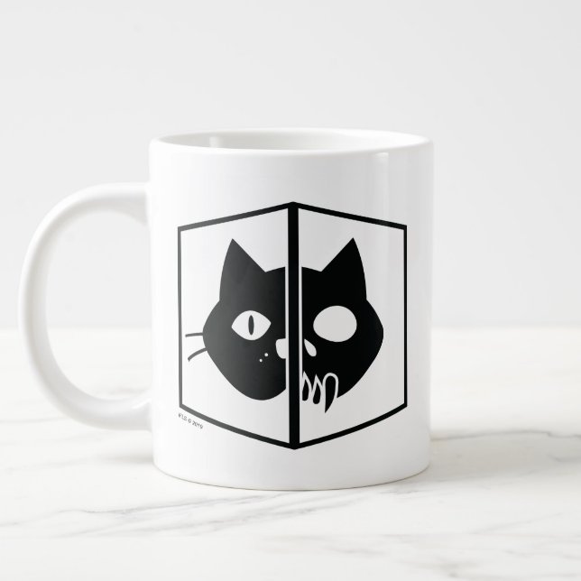 Schrödinger Cat Graphic Jumbo-Tasse (Links)
