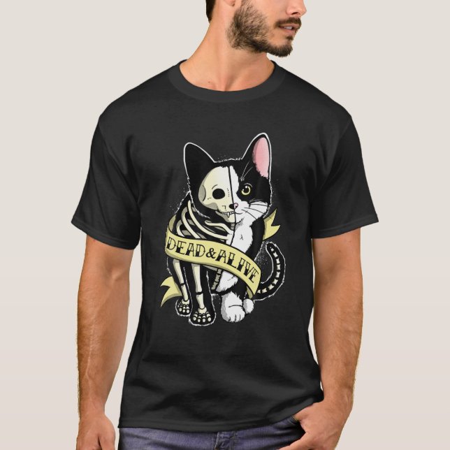 Schrodinger Cat Tattoo T-Shirt (Vorderseite)