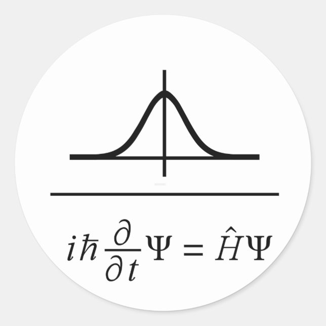 Schrödinger Equation Runder Aufkleber (Vorderseite)