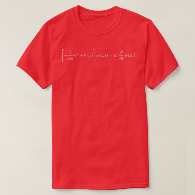 Schrodinger Equation White T-Shirt (Design vorne)