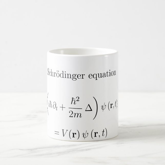 Schrodinger Gleichung mit Namen Kaffeetasse (Mittel)